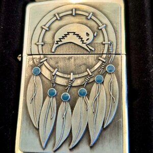 Sharp Indian Dream Catcher 3D Emblem Zippo Lighter